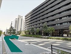 歩道を左方向へ進む